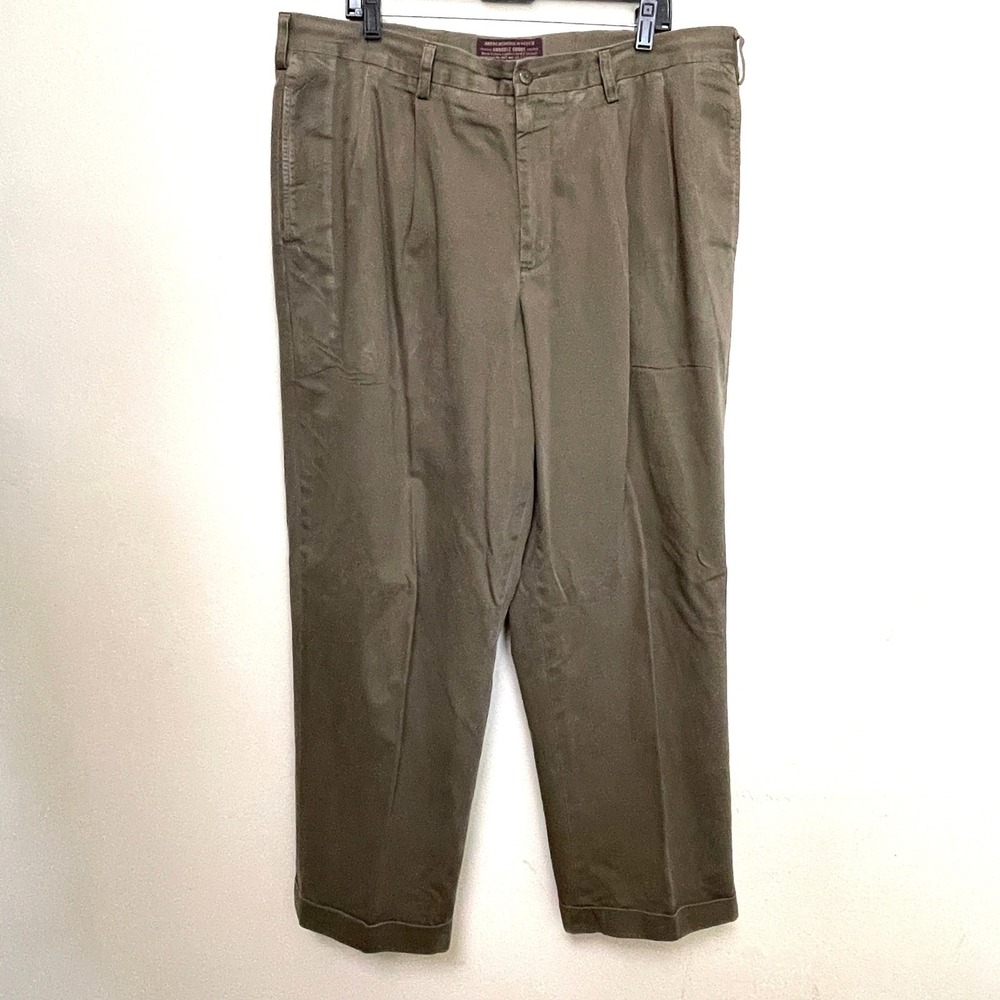 Vintage Abercrombie Fitch Durable Goods Pleated Chinos Brown 40x30 Cotton Pants